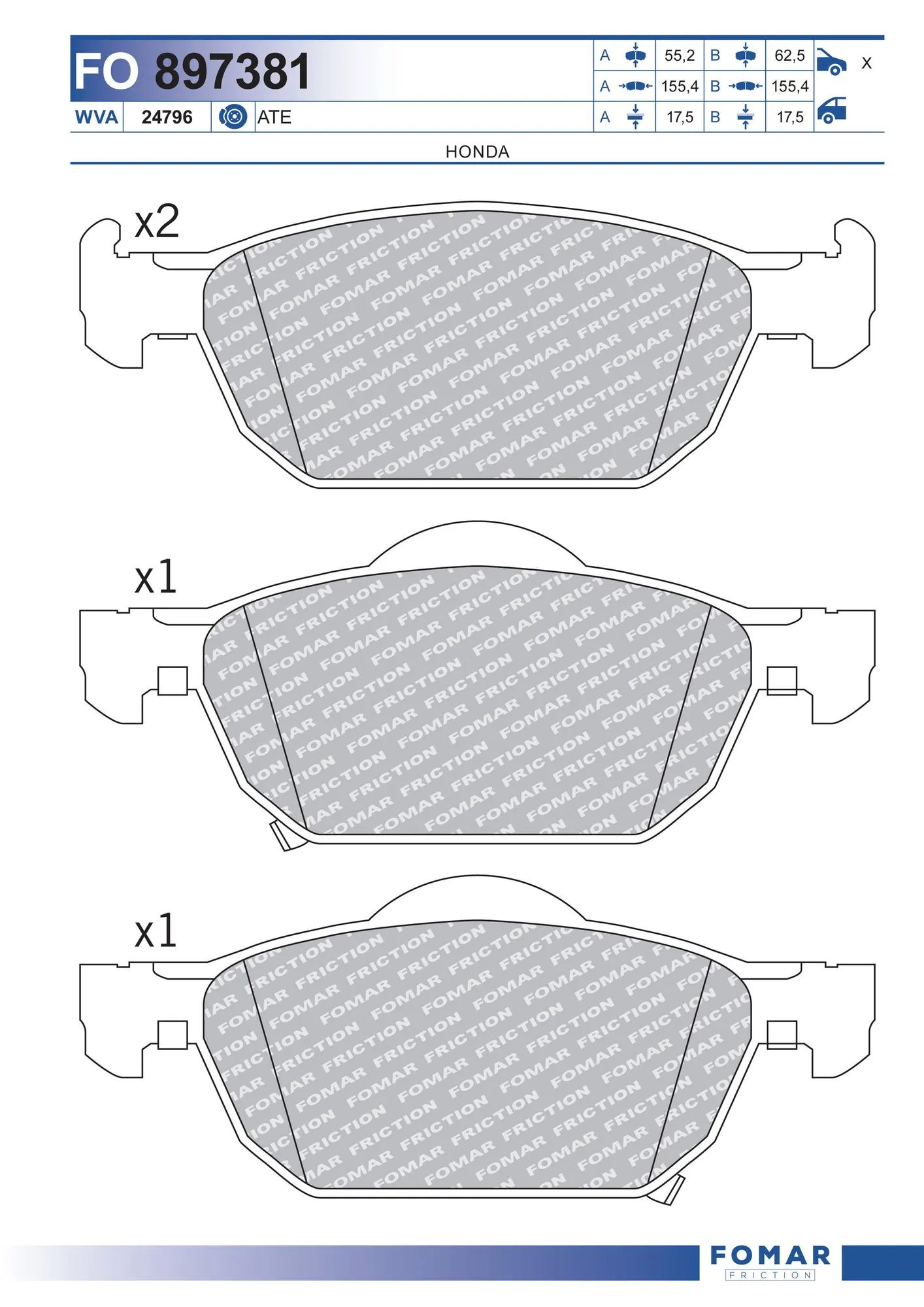 Brake Pad Set, disc brake